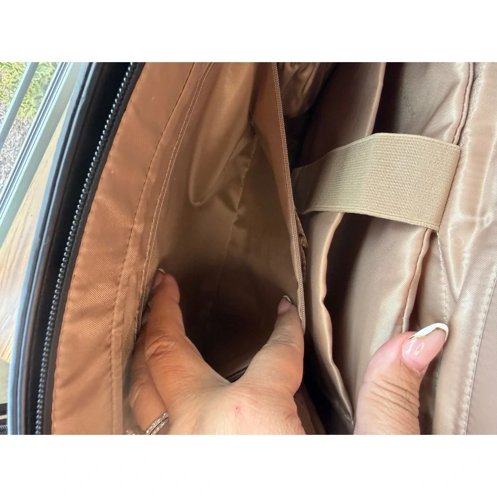 LOVEVOOK Black‎ Faux Leather Laptop Tote Bag Tassel Work Briefcase Women's